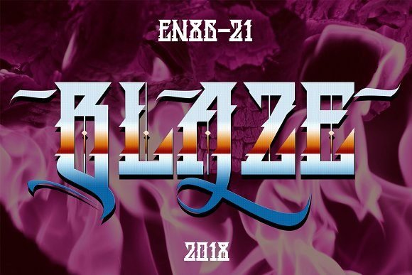 BLAZE Font - Featured Image