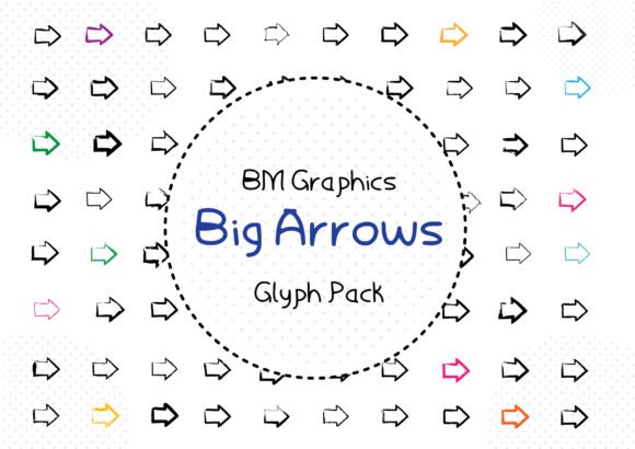 BM Graphics - Big Arrows Font - Featured Image