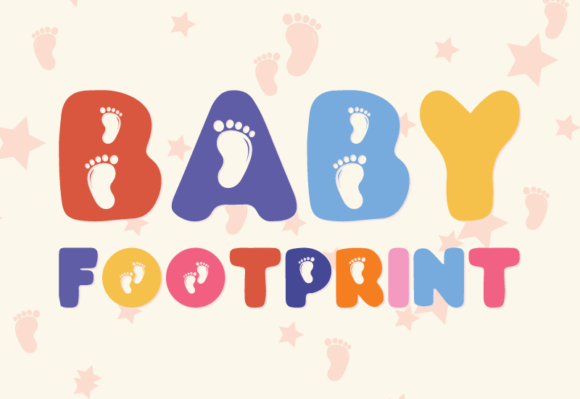 Baby Footprint Font - Featured Image