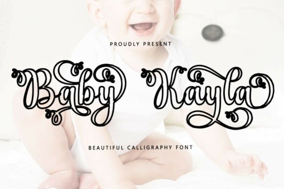 Baby Kayla Outline Font - Featured Image