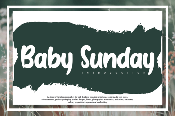 Baby Sunday Font - Featured Image