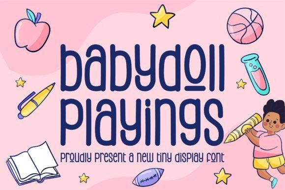 Babydoll Playings Font - Featured Image