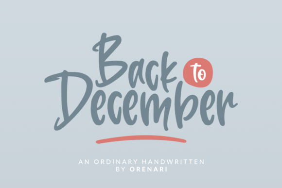 Back to December Font - Featured Image