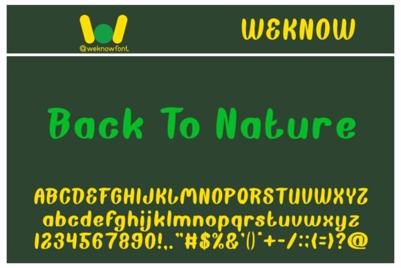 Back to Nature Font - Featured Image