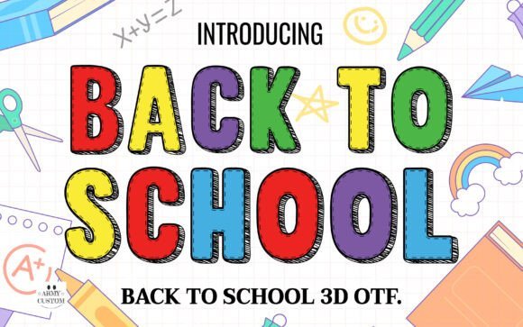 Back to School 3d Font - Featured Image