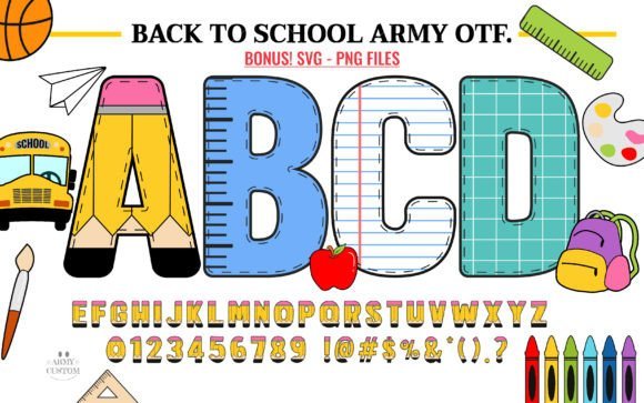 Back to School Army Font - Featured Image