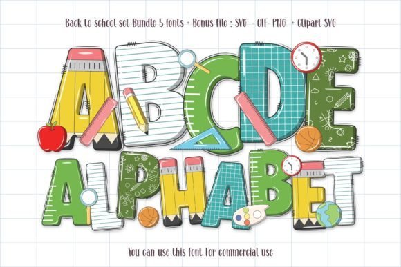 Back to School Set Font - Featured Image