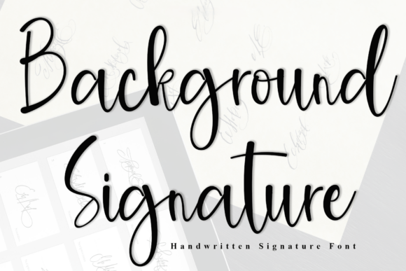 Background Signature Font - Featured Image
