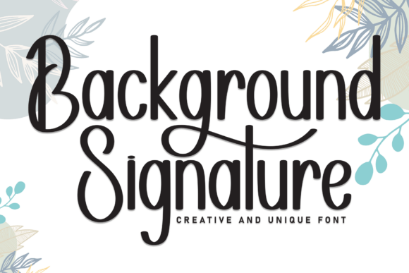 Background Signature Font - Featured Image