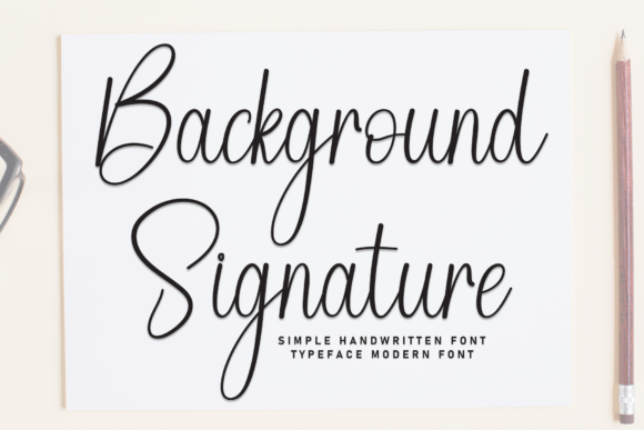 Background Signature Font - Featured Image
