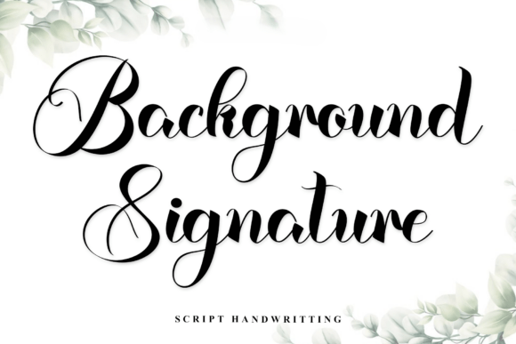 Background Signature Font - Featured Image