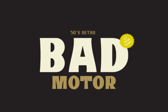 Bad Motor Font - Featured Image