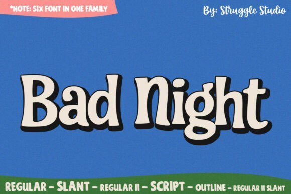 Bad Night Font - Featured Image