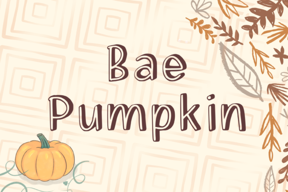 Bae Pumpkin Font - Featured Image