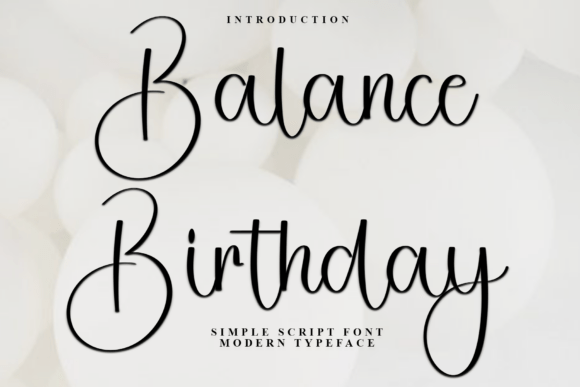 Balance Birthday Font - Featured Image