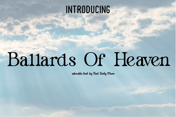Ballards of Heaven Font - Featured Image