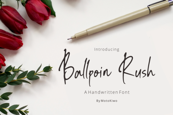 Ballpoin Rush Font - Featured Image
