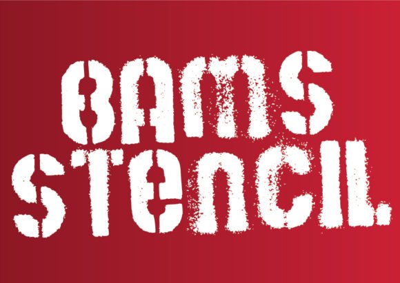 Bams Stencil Font - Featured Image