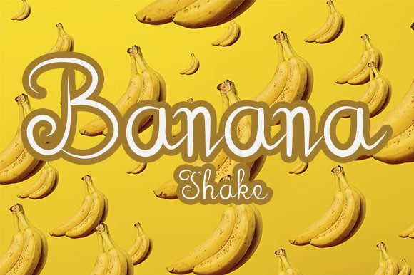 Banana Shake Font - Featured Image