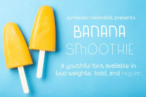 Banana Smoothie Font - Featured Image