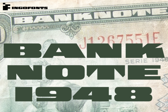 Banknote 1948 Font - Featured Image