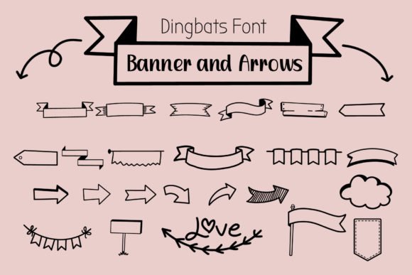 Banner and Arrows Font - Featured Image