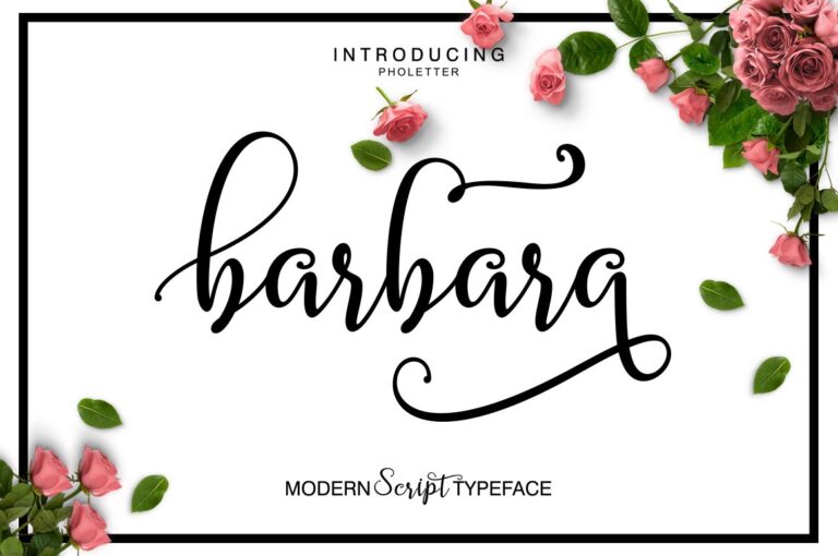 Barbara Script Font - Featured Image