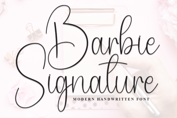 Barbie Signature Font - Featured Image