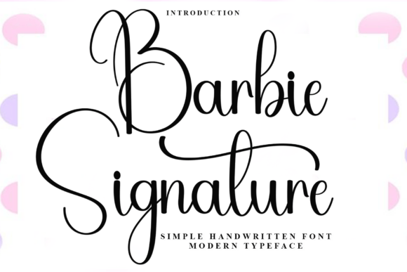 Barbie Signature Font - Featured Image