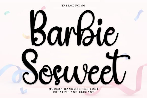 Barbie Sosweet Font - Featured Image