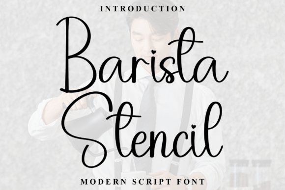 Barista Stencil Font - Featured Image