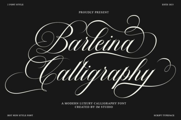 Barleina Calligraphy Font - Featured Image