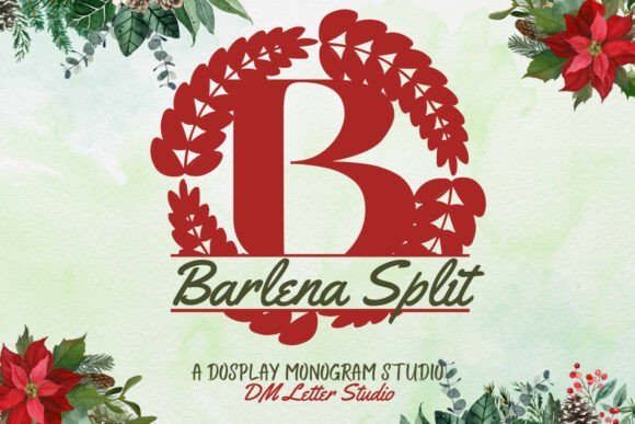 Barlena Split Monogram Font - Featured Image