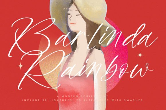 Barlinda Rainbow Font - Featured Image