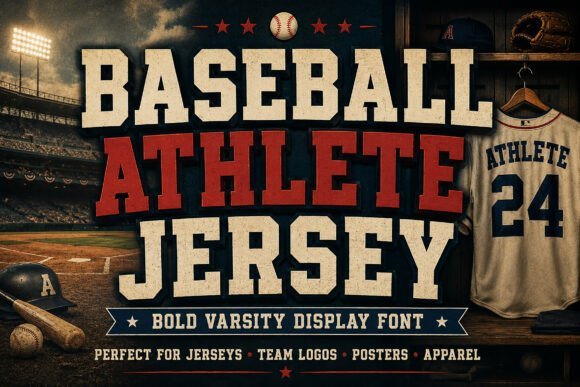Baseball Athlete Jersey Font - Featured Image