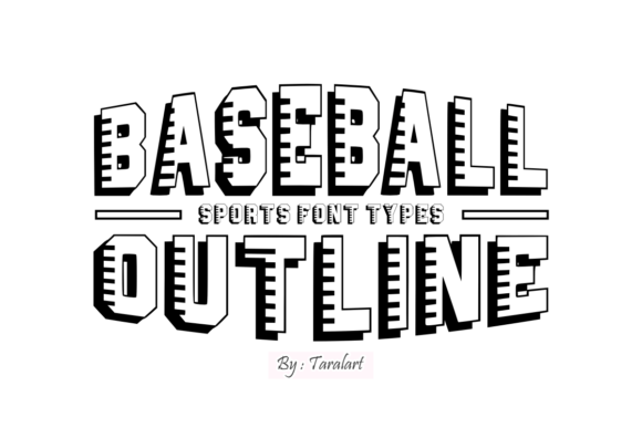 Baseball Outline Font - Featured Image