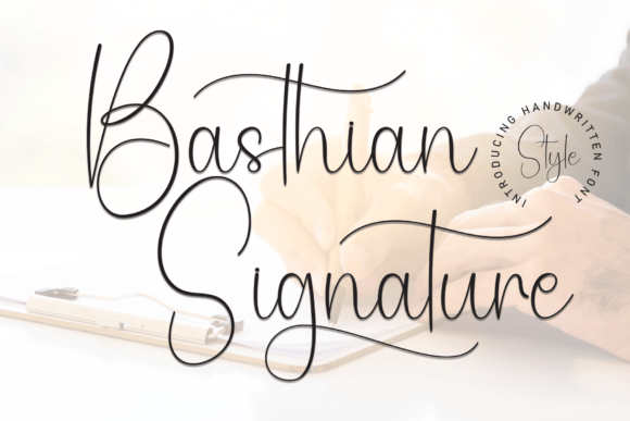 Basthian Signature Font - Featured Image