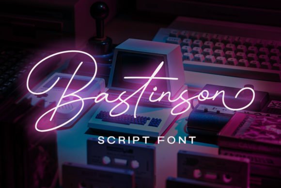 Bastinson - Monoline Script Font - Featured Image