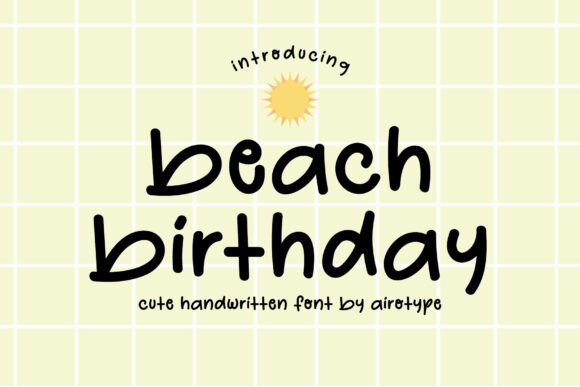 Beach Birthday Font - Featured Image