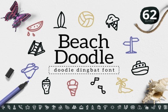 Beach Doodle Font - Featured Image