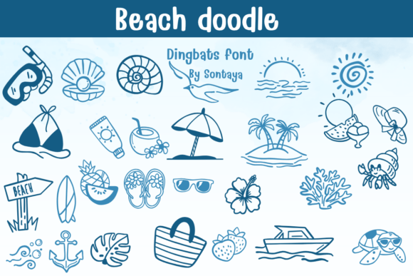 Beach Doodle Font - Featured Image