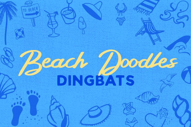 Beach Doodles Dingbat Font - Featured Image