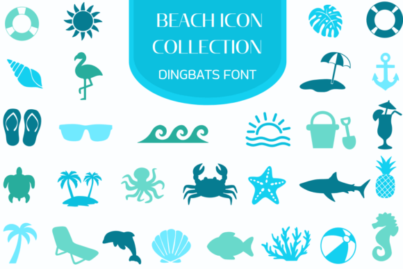 Beach Icon Collection Font - Featured Image