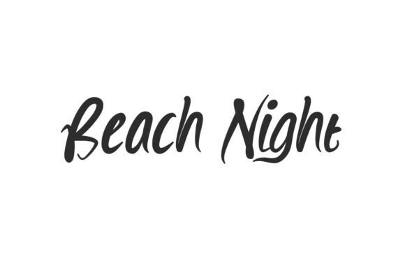 Beach Night Font - Featured Image