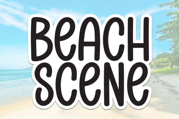 Beach Scene Font - Featured Image