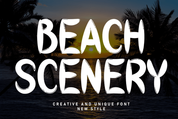 Beach Scenery Font - Featured Image