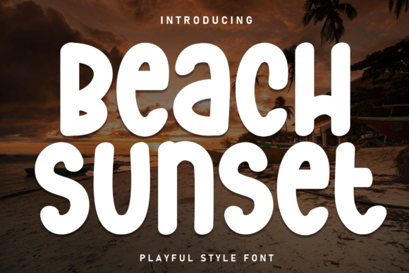 Beach Sunset Font - Featured Image