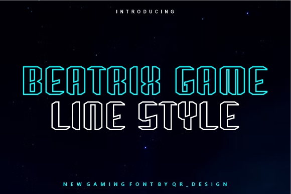 Beatrix Game Line Font - Featured Image