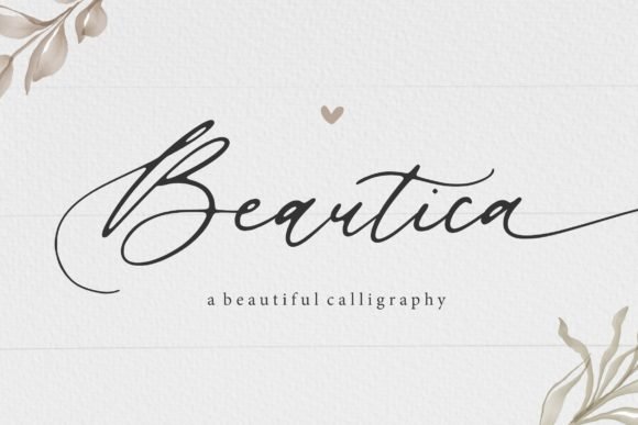 Beautica Beautiful Calligraphy Font - Featured Image