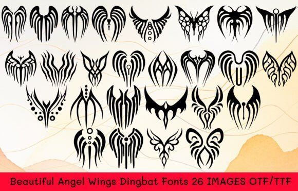 Beautiful Angel Wings Font - Featured Image